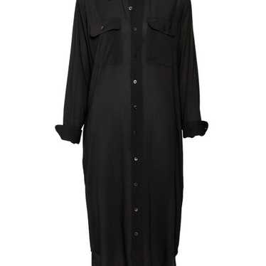 MADISON BLUE HAMPTON Linen Shirt Dress Black - image 1