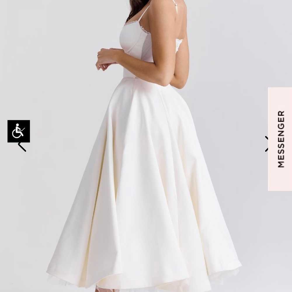 House of CB MADEMOISELLE WHITE TULLE MIDI DRESS - image 4