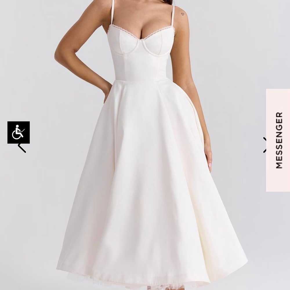 House of CB MADEMOISELLE WHITE TULLE MIDI DRESS - image 8