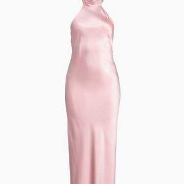 $645 Ramy Brook Tatiana High-Neck Satin Gown size… - image 1