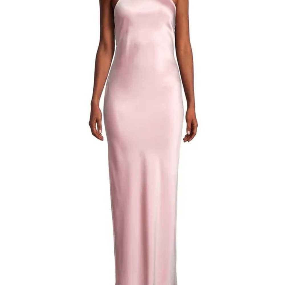 $645 Ramy Brook Tatiana High-Neck Satin Gown size… - image 2