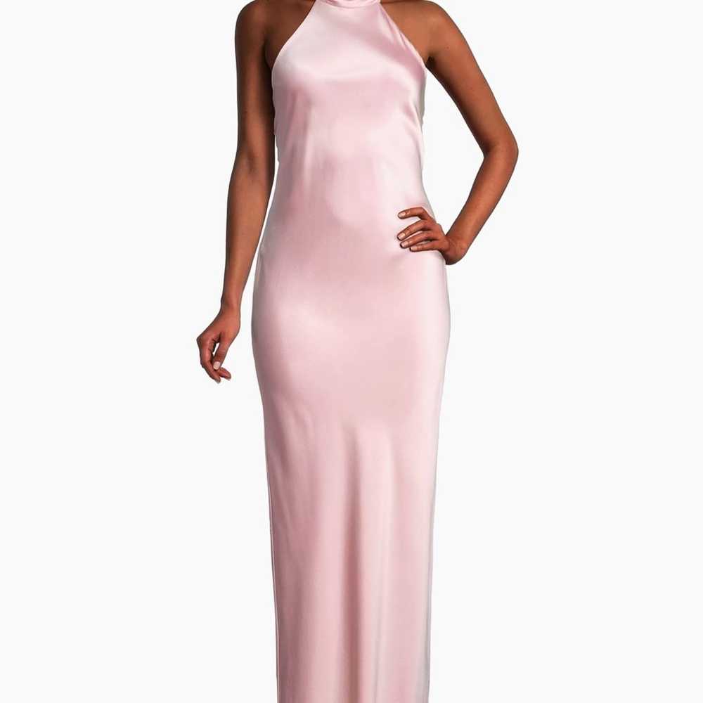 $645 Ramy Brook Tatiana High-Neck Satin Gown size… - image 4