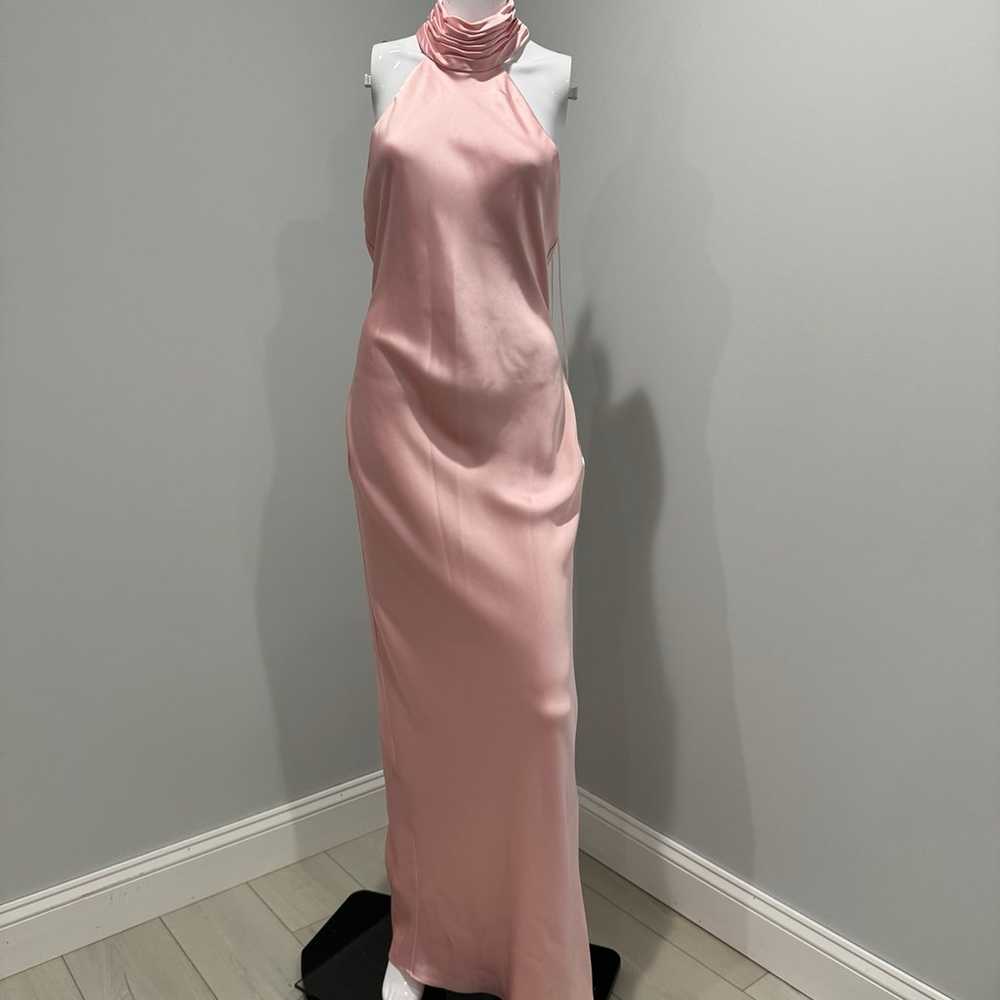 $645 Ramy Brook Tatiana High-Neck Satin Gown size… - image 6