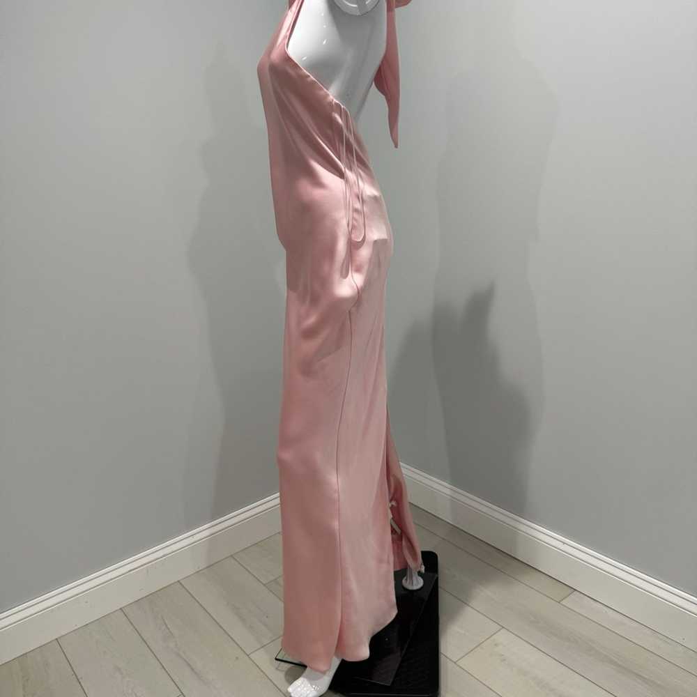 $645 Ramy Brook Tatiana High-Neck Satin Gown size… - image 8