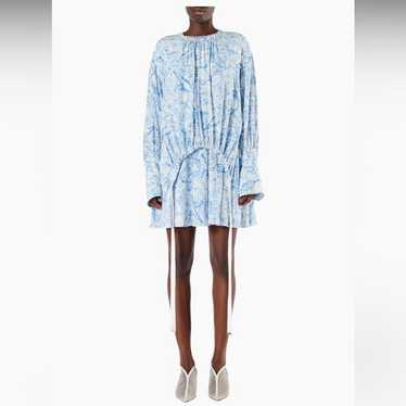 Tibi Toile Print Gathered Shirtdress - image 1