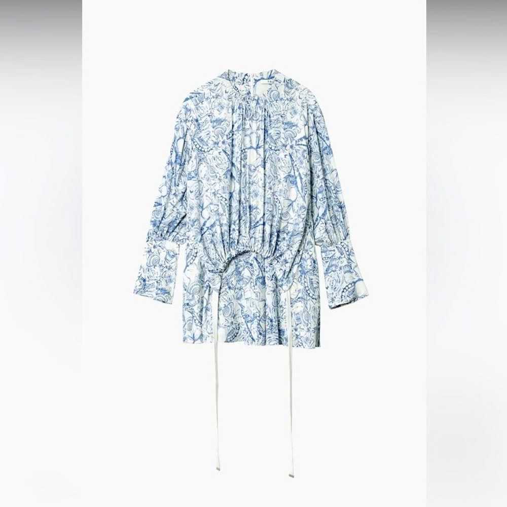 Tibi Toile Print Gathered Shirtdress - image 2