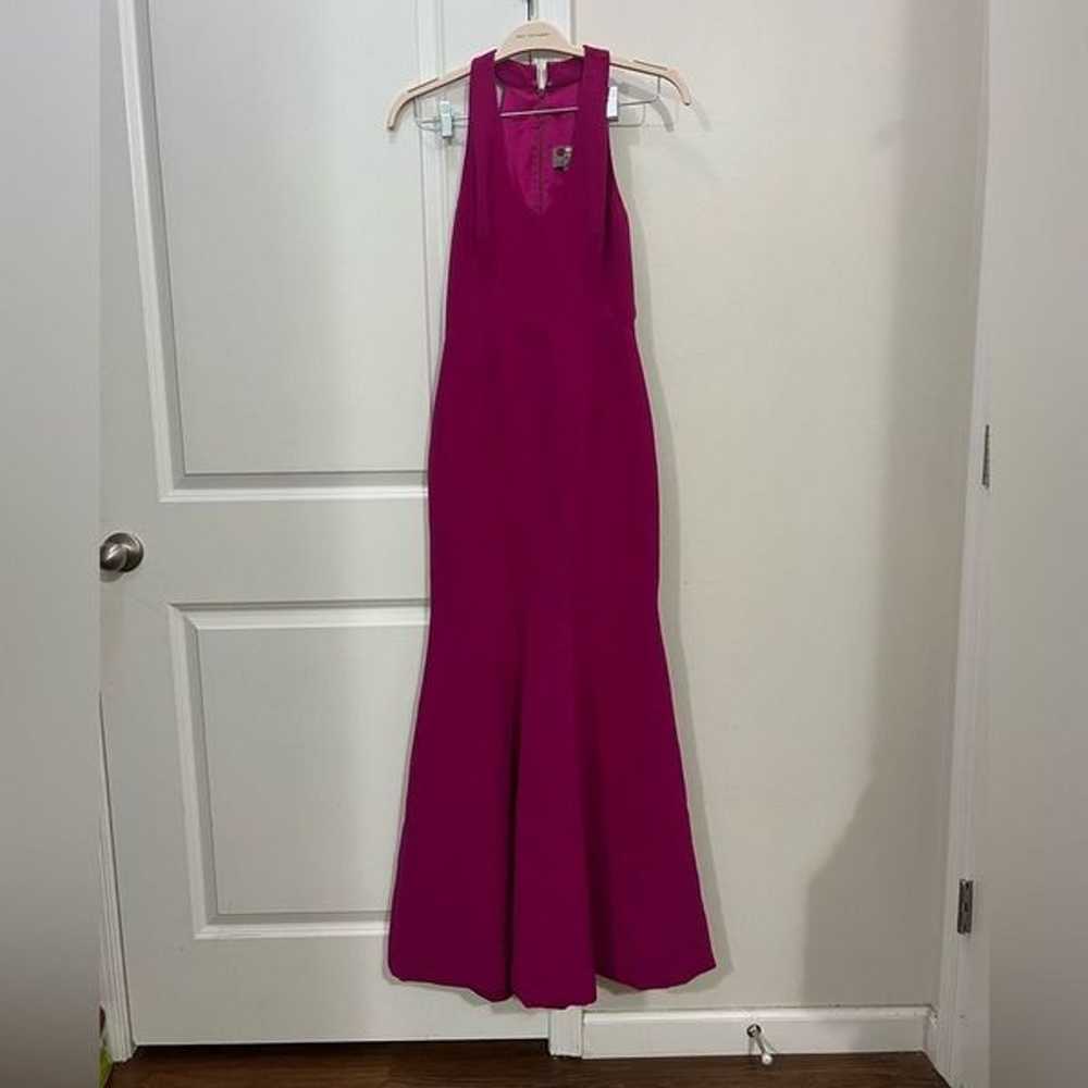 THEIA Fuchsia Smooth Mermaid Gown Size 4 US $795 - image 2