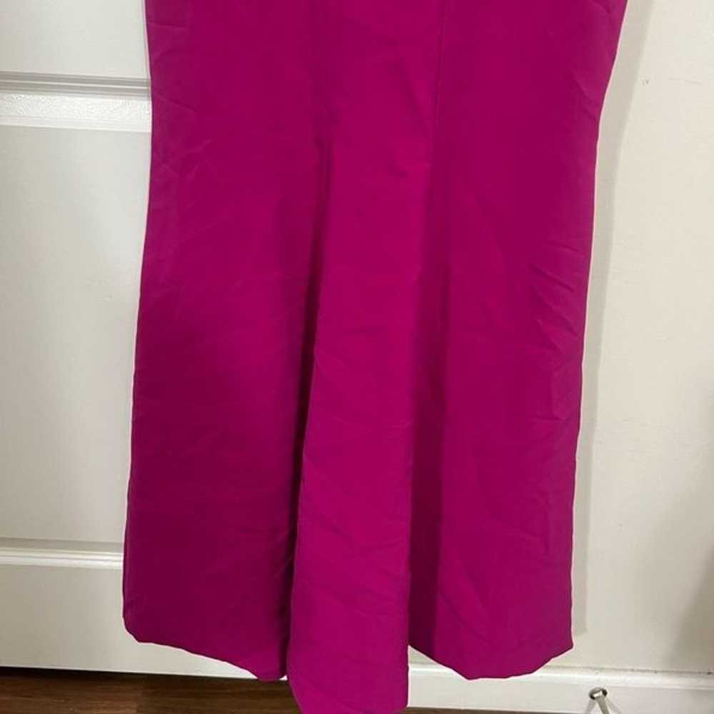 THEIA Fuchsia Smooth Mermaid Gown Size 4 US $795 - image 3