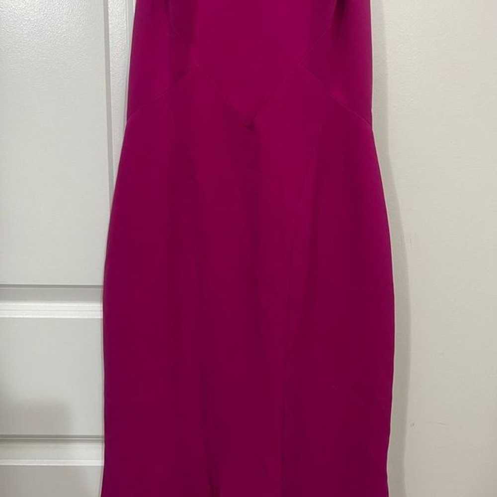 THEIA Fuchsia Smooth Mermaid Gown Size 4 US $795 - image 4