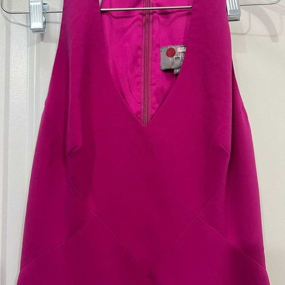 THEIA Fuchsia Smooth Mermaid Gown Size 4 US $795 - image 5