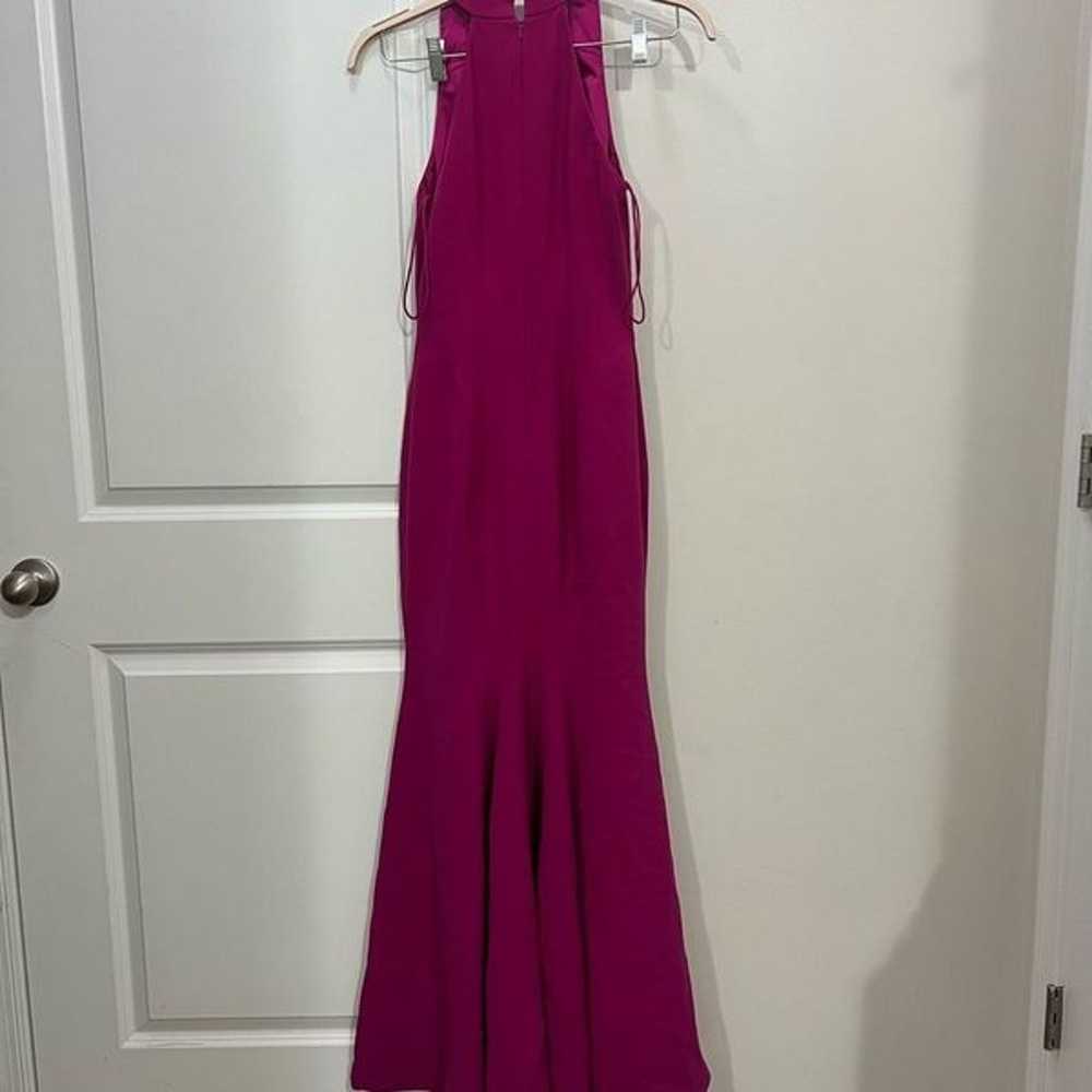 THEIA Fuchsia Smooth Mermaid Gown Size 4 US $795 - image 6