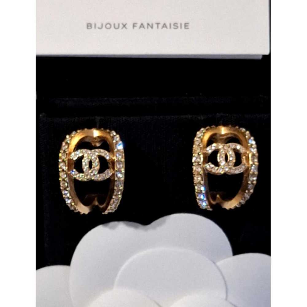 Chanel Cc crystal earrings - image 2