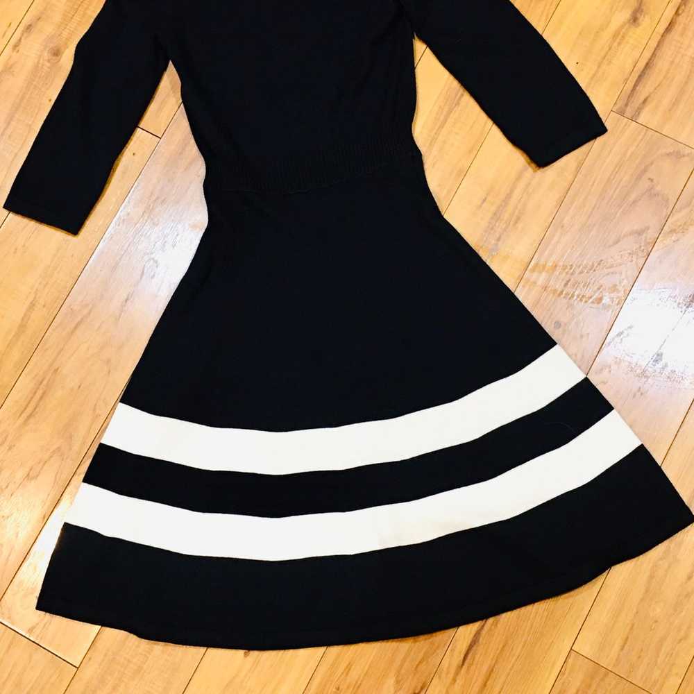 HOBBS London luxury black white sweater dress win… - image 2