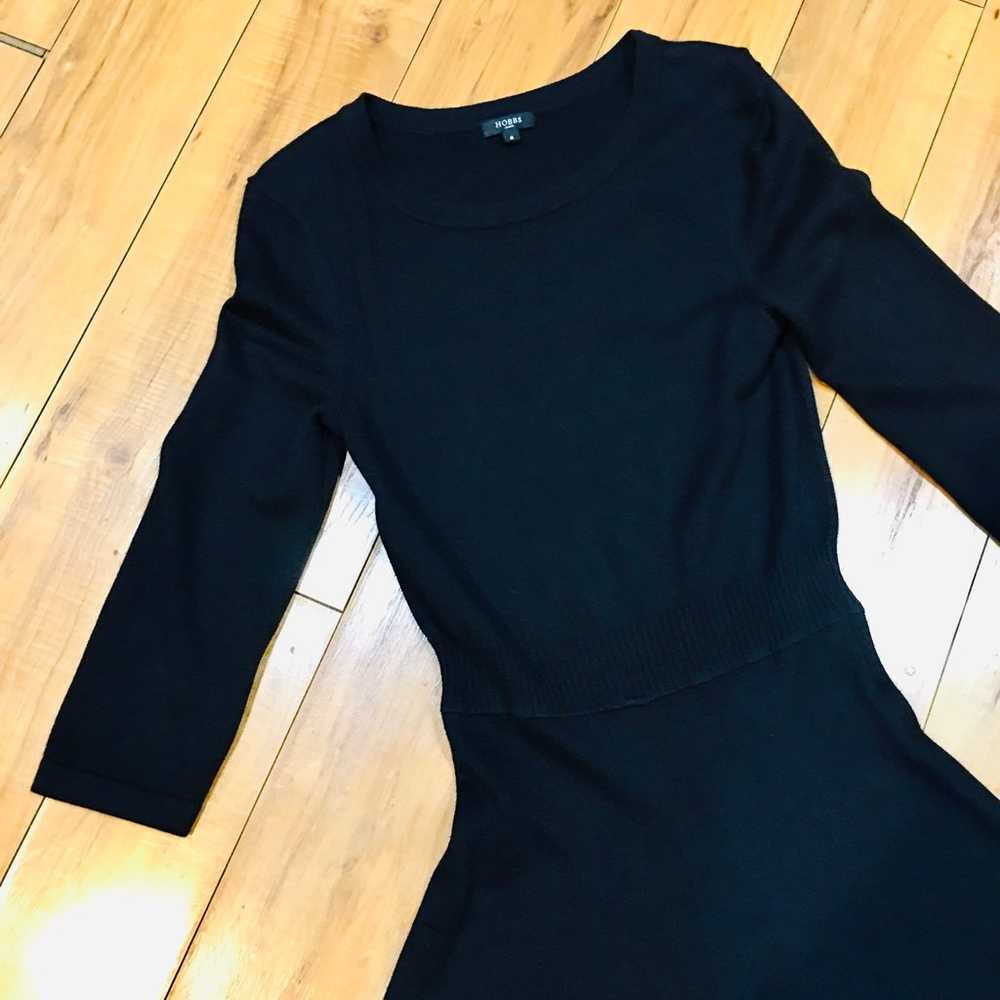 HOBBS London luxury black white sweater dress win… - image 3