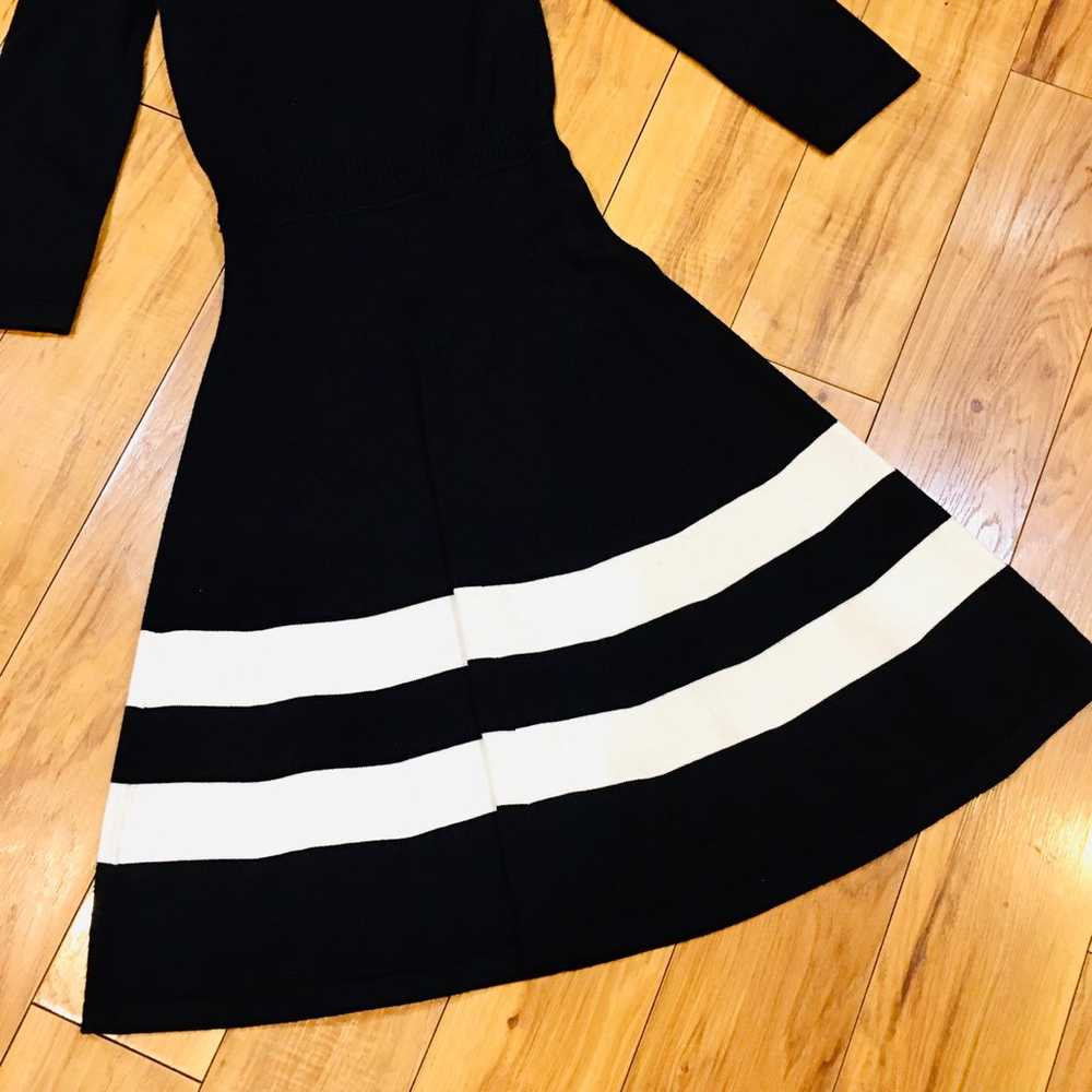 HOBBS London luxury black white sweater dress win… - image 8