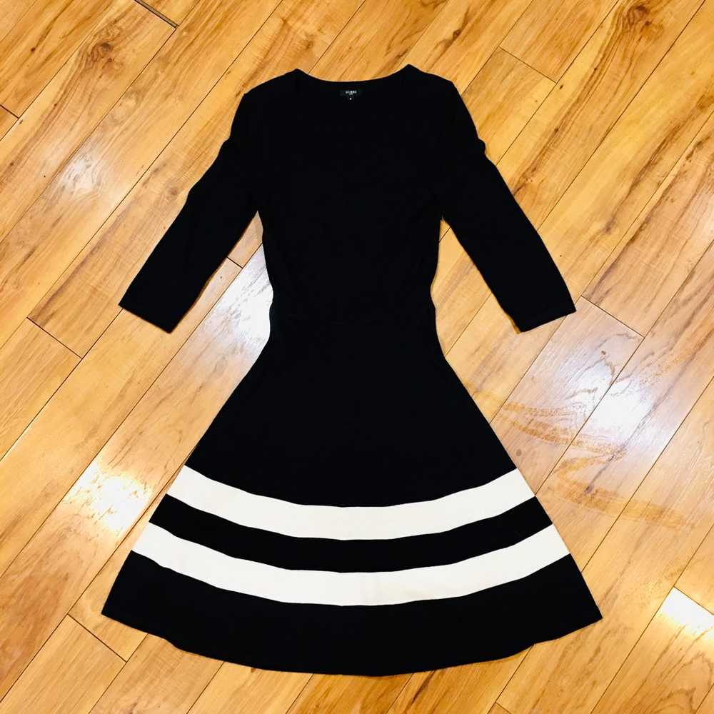 HOBBS London luxury black white sweater dress win… - image 9