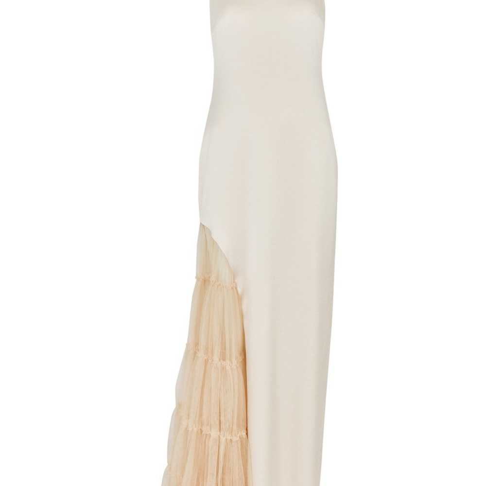 $695 Alice + Olivia Ryn Tulle-Panel Satin Gown si… - image 5