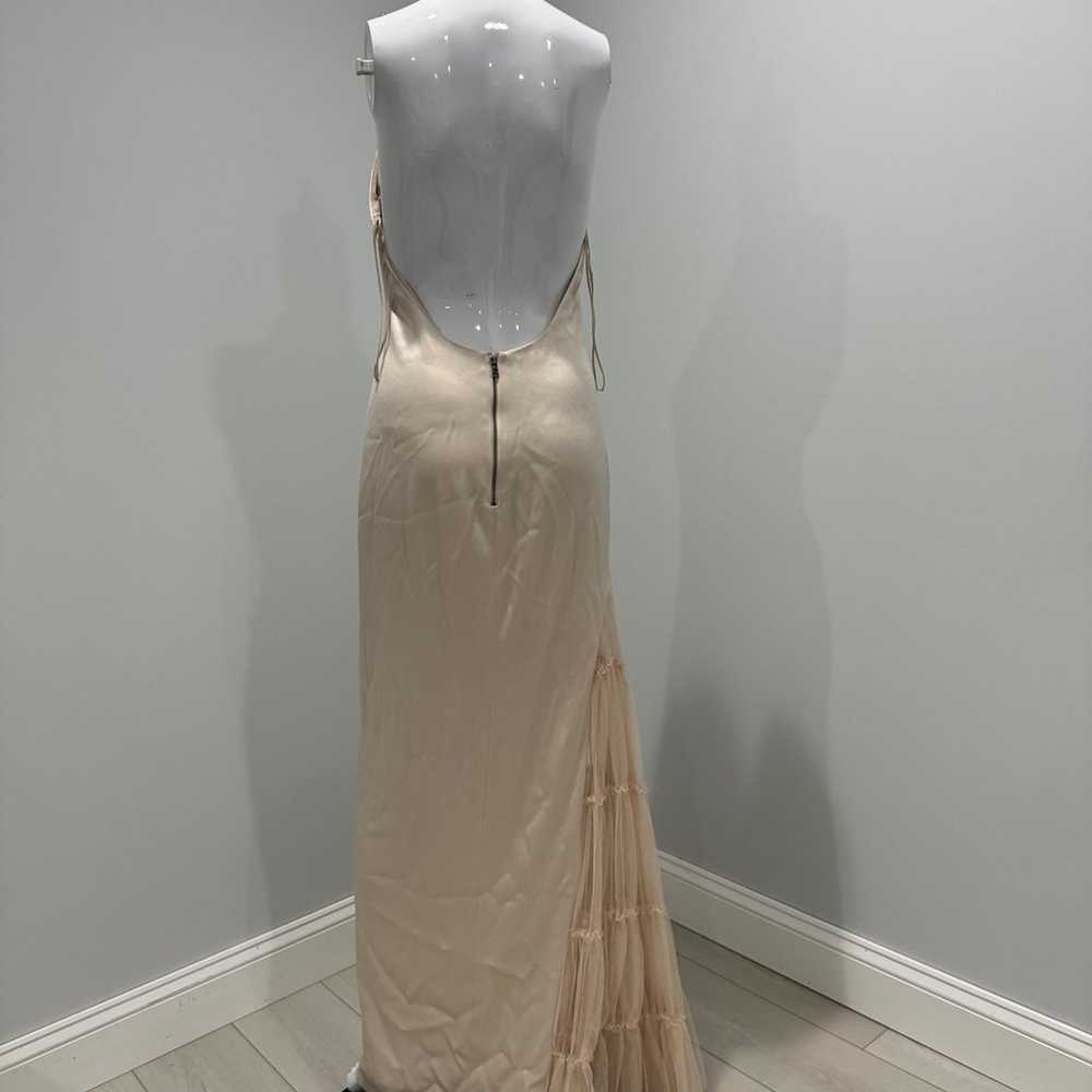 $695 Alice + Olivia Ryn Tulle-Panel Satin Gown si… - image 8