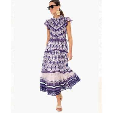 Sea New York Violet Brigitte Border MIDI Dress - image 1