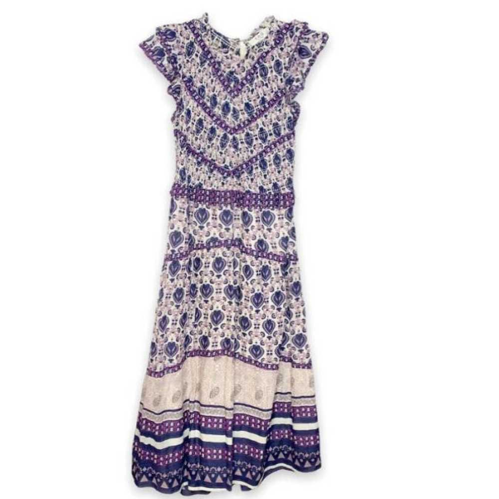 Sea New York Violet Brigitte Border MIDI Dress - image 2