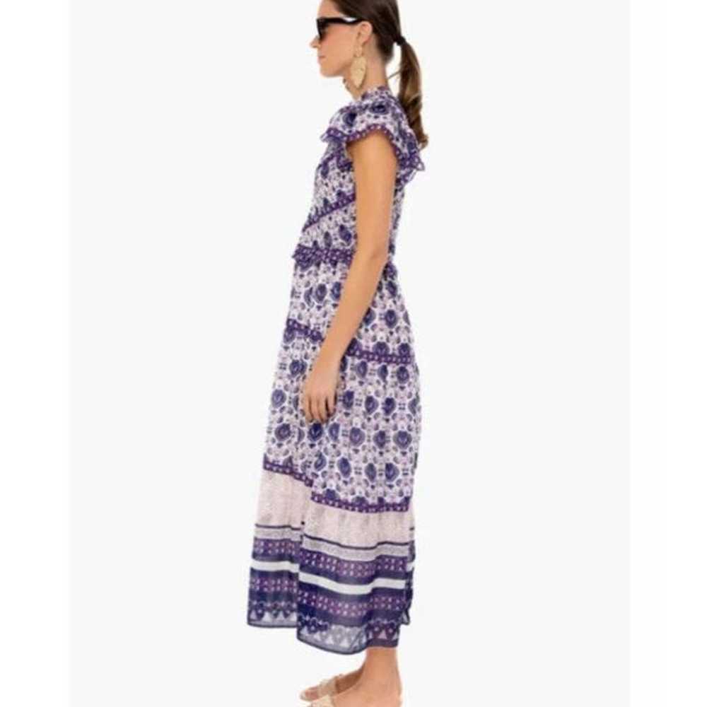 Sea New York Violet Brigitte Border MIDI Dress - image 5