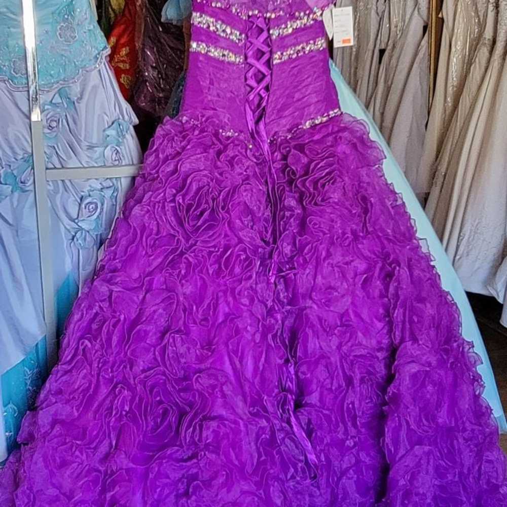 Purple Quinceañera Dress / Prom Dress / Ball Gown - image 8