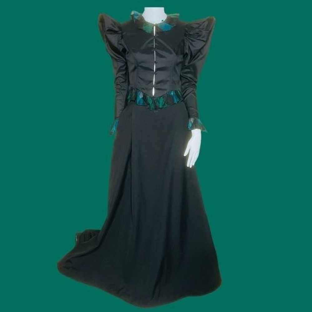 Vintage Victorian 2 pc dress top & skirt witchy /… - image 1