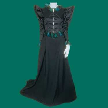 Vintage Victorian 2 pc dress top & skirt witchy /… - image 1