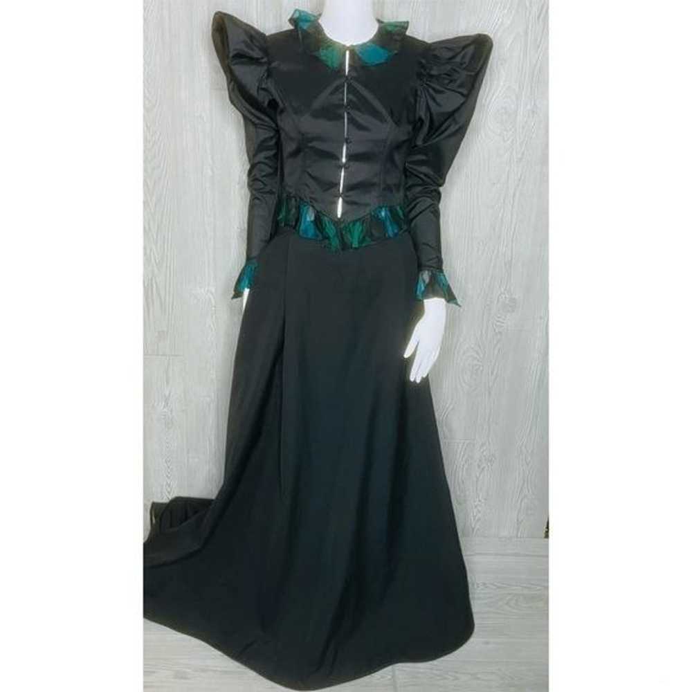 Vintage Victorian 2 pc dress top & skirt witchy /… - image 5