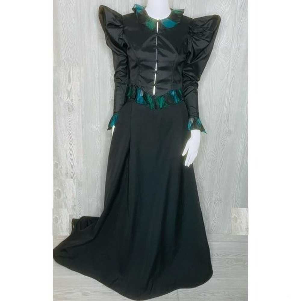 Vintage Victorian 2 pc dress top & skirt witchy /… - image 6