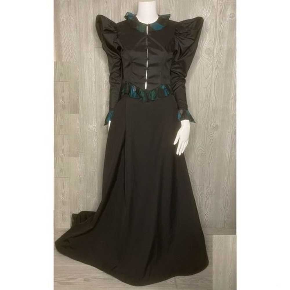 Vintage Victorian 2 pc dress top & skirt witchy /… - image 8