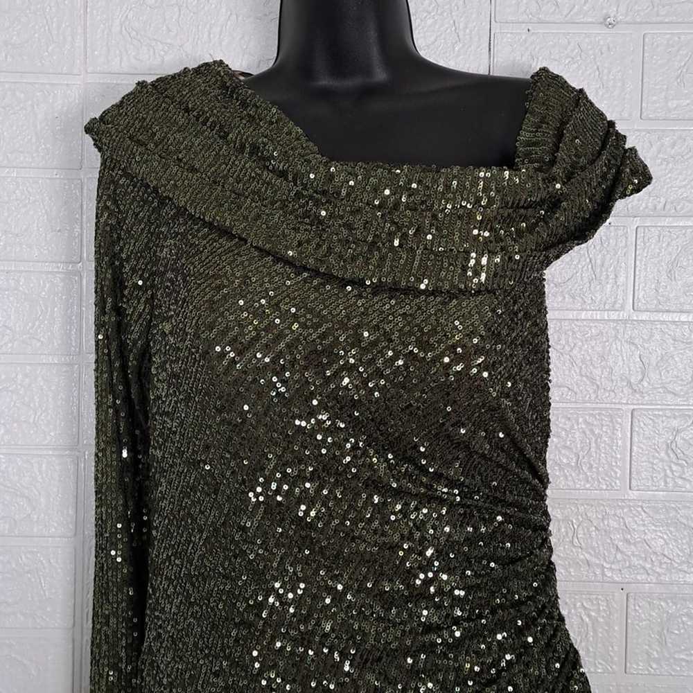 IEENA for Mac Duggal Sequined Drop Shoulder Faux … - image 7