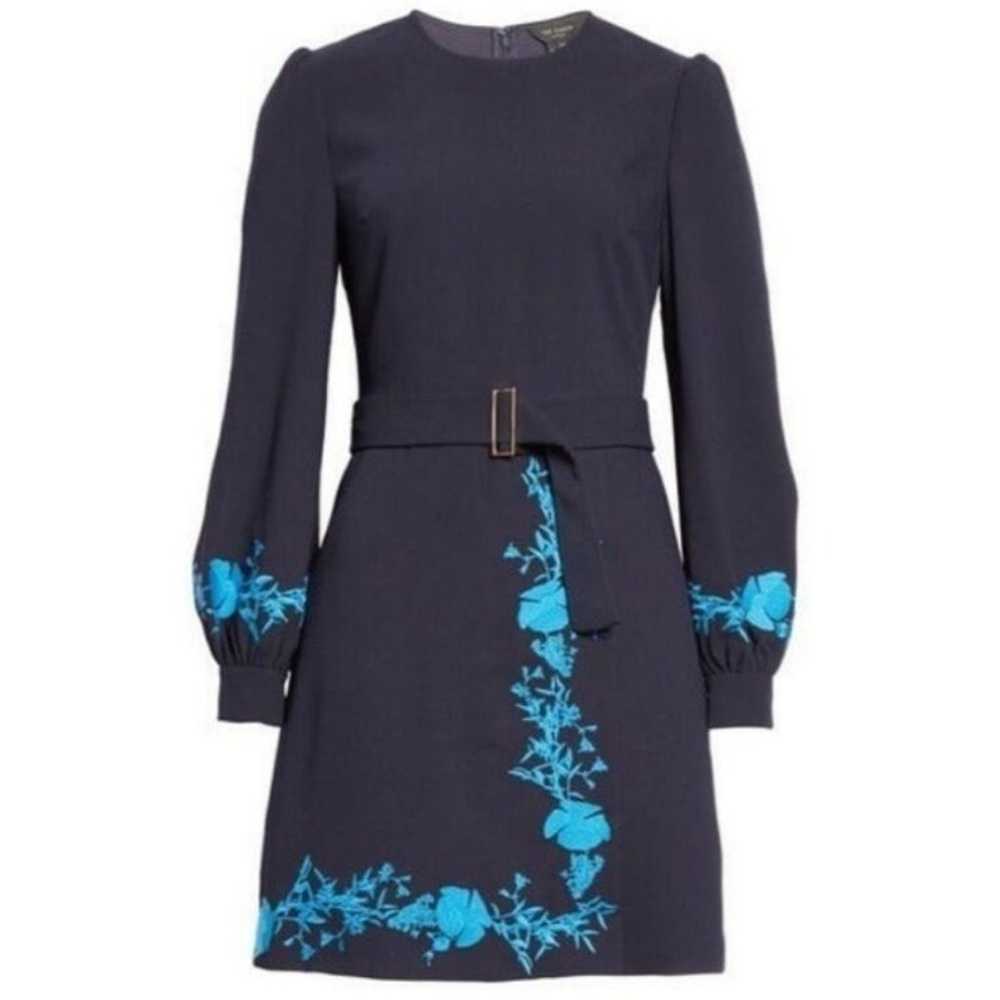 Ted Baker blue bell embroidered cocktail dress - image 5