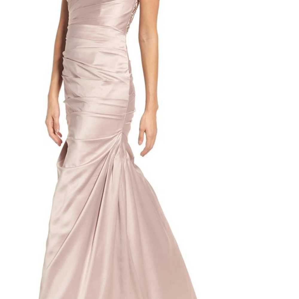 La Femme Off the Should Satin Trumpet Gown - image 2