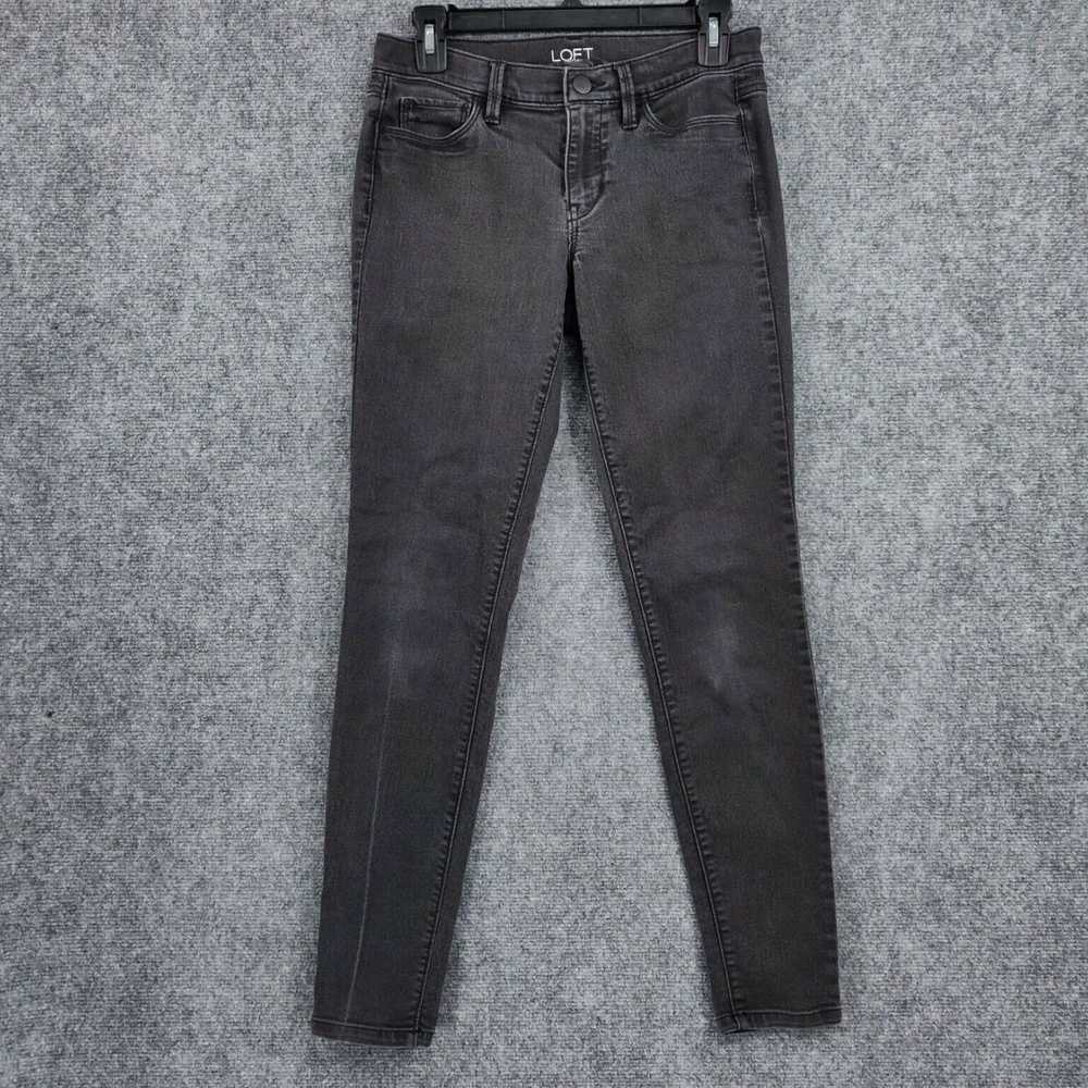 Loft Super Stylish Dark Wash Black Denim 5 Pocket… - image 1