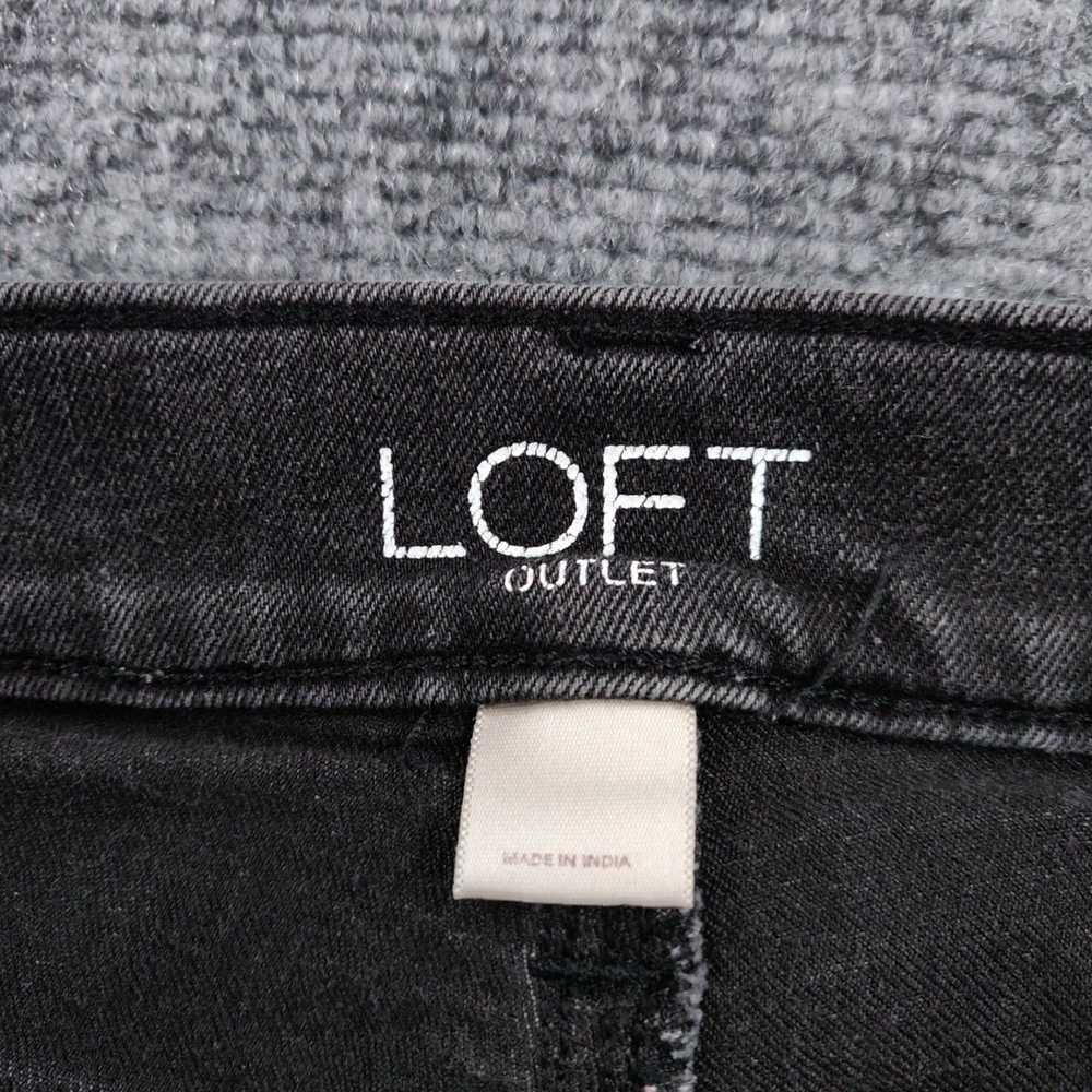 Loft Super Stylish Dark Wash Black Denim 5 Pocket… - image 3