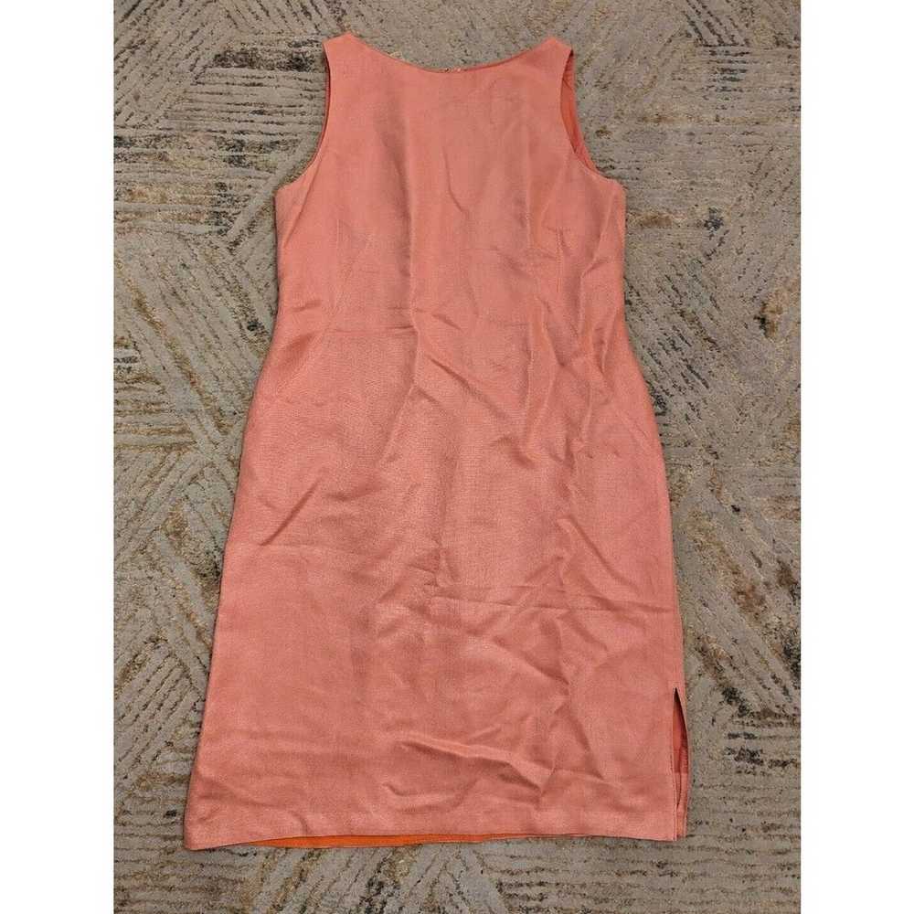 Vtg Valentino Peach Pink Sleeveless Silk Linen Sh… - image 1