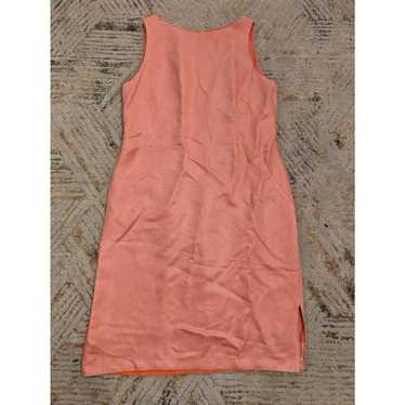 Vtg Valentino Peach Pink Sleeveless Silk Linen Sh… - image 1