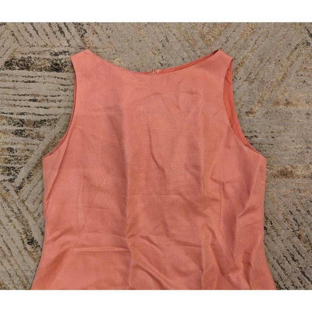 Vtg Valentino Peach Pink Sleeveless Silk Linen Sh… - image 2