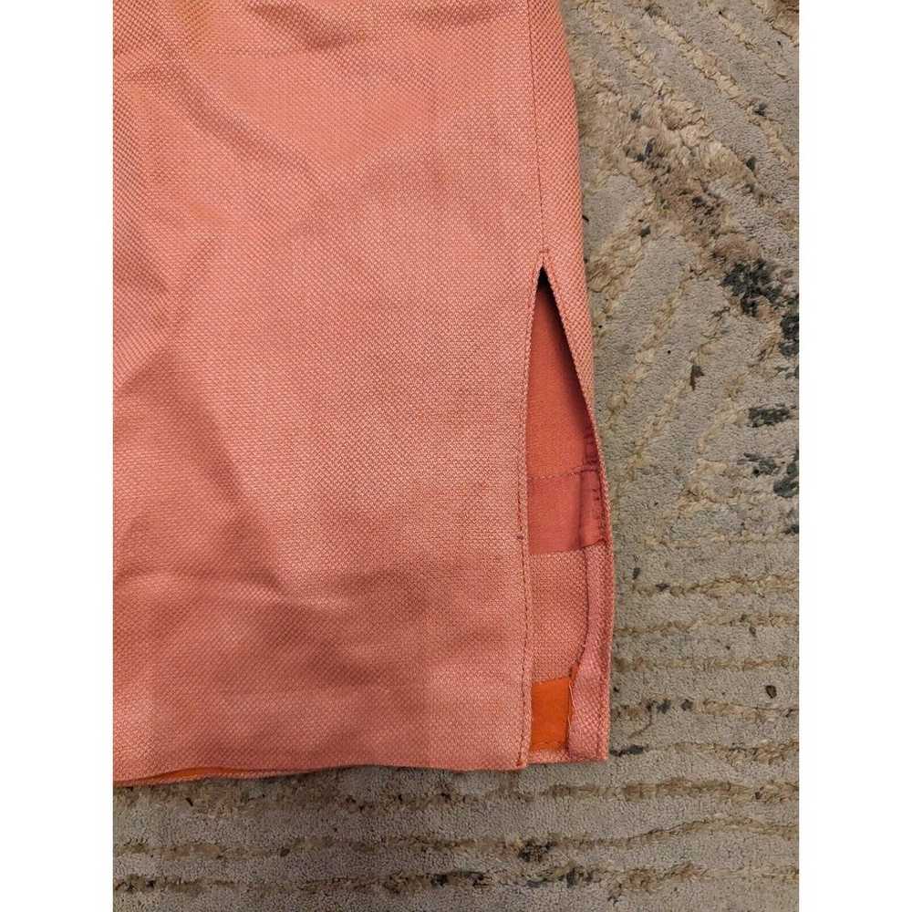 Vtg Valentino Peach Pink Sleeveless Silk Linen Sh… - image 3