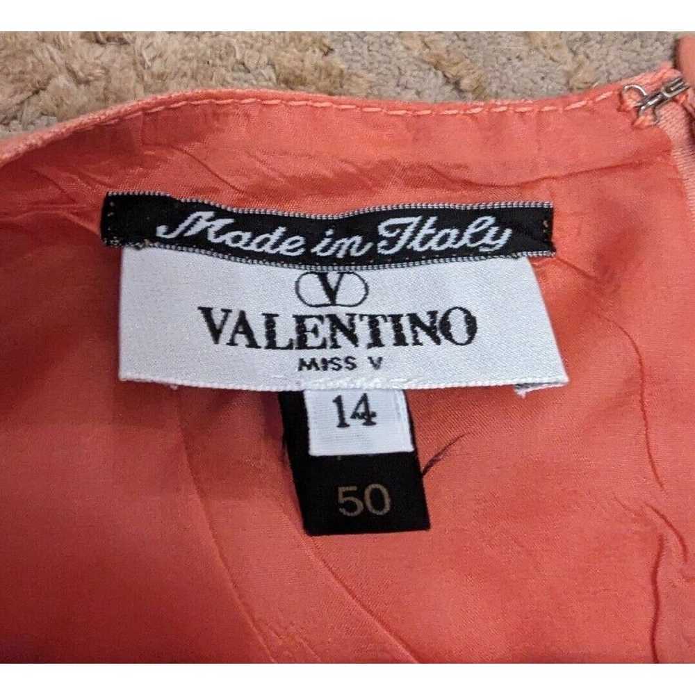 Vtg Valentino Peach Pink Sleeveless Silk Linen Sh… - image 4