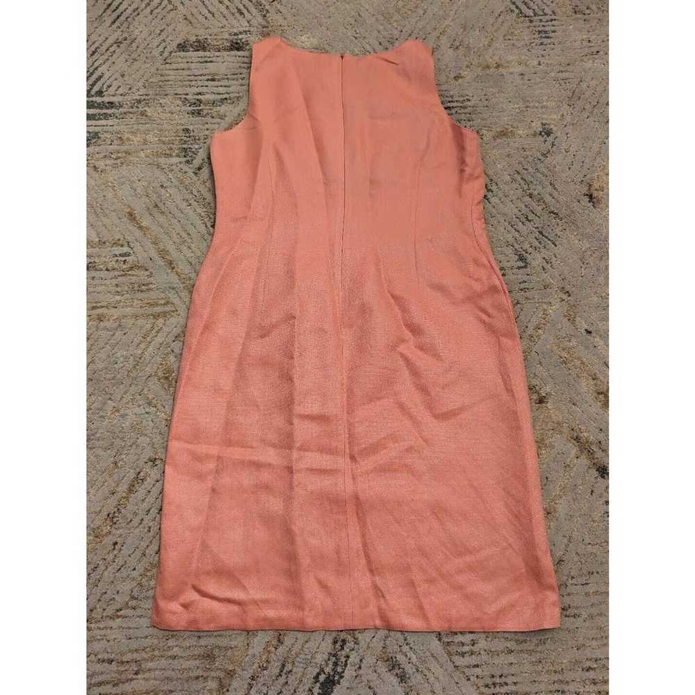 Vtg Valentino Peach Pink Sleeveless Silk Linen Sh… - image 5