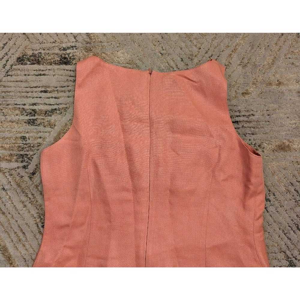 Vtg Valentino Peach Pink Sleeveless Silk Linen Sh… - image 6