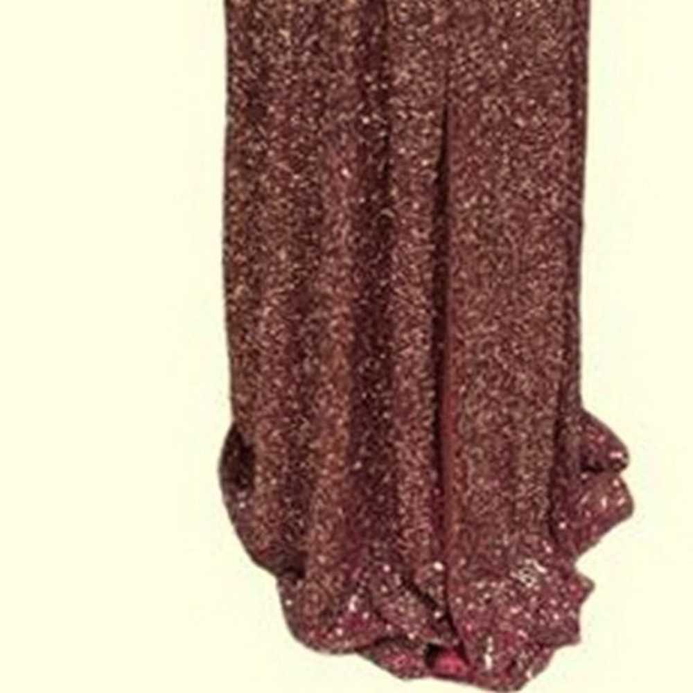 Mac Duggal Berry Purple Sequin Puff Sleeve Gown - image 5