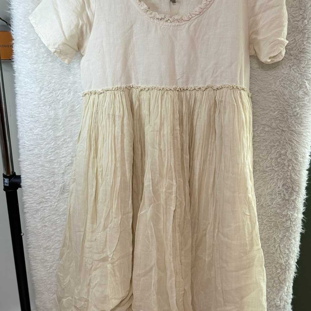 NWOT Les ours Bohemian Cotton/linen dress - image 1