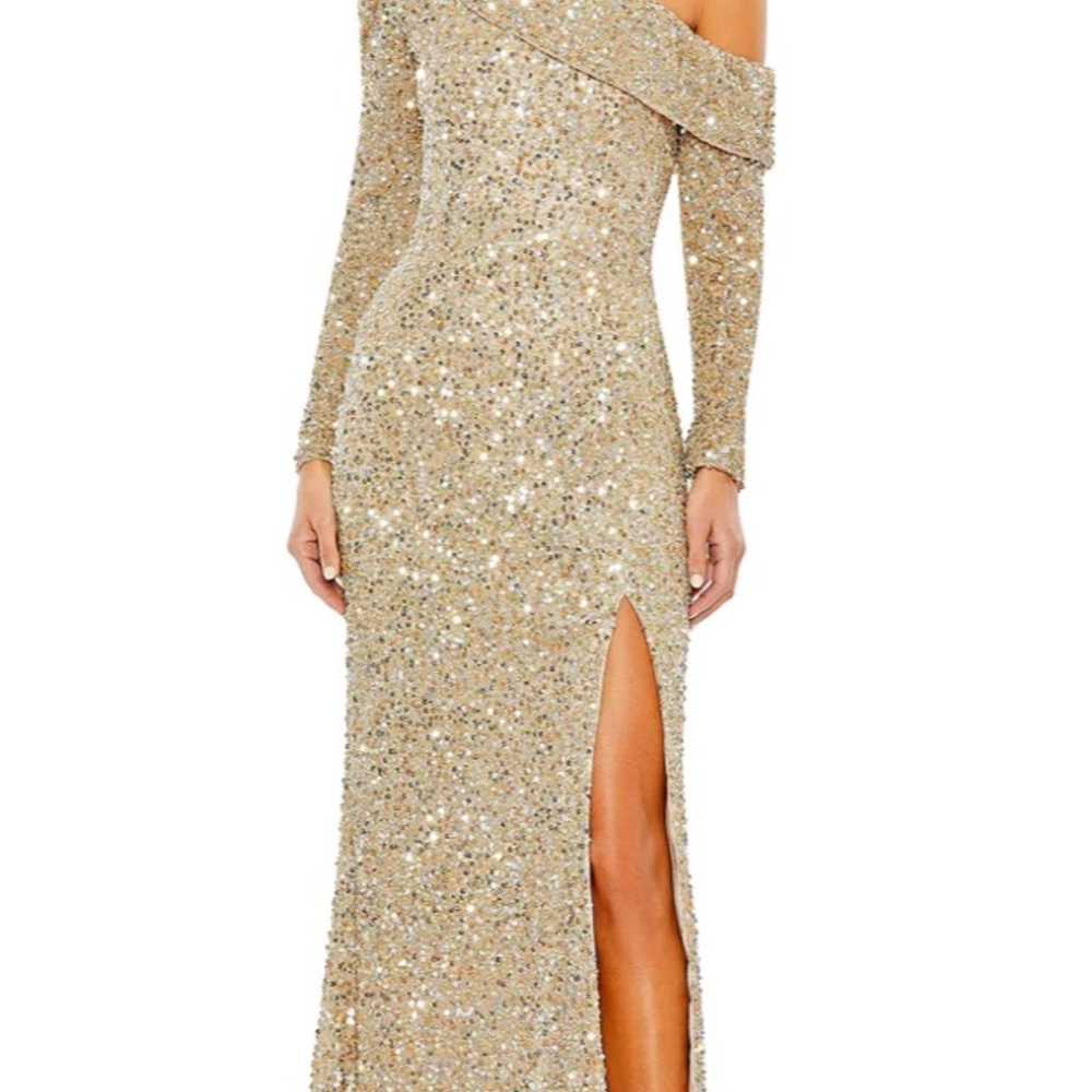 Mac Duggal size 4 Gold Formal Dress NWOT - image 1