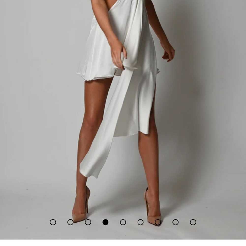 White satin mini dress - image 4