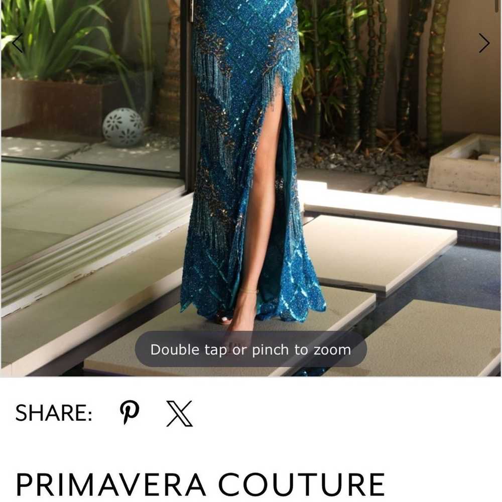 PRIMAVERA COUTURE sequin halter dress with floral… - image 12