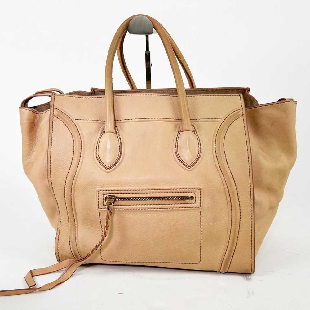 Celine Luggage Phantom Tote Bag A4 Storage Leathe… - image 2