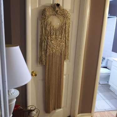 Lillie Rubin Gold Beaded Dress